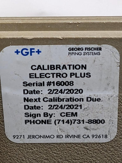 GEORGE FISCHER ELECTRO PLUS- PIPING SYSTEM-GENERAL OPERATION-10369-USED B2