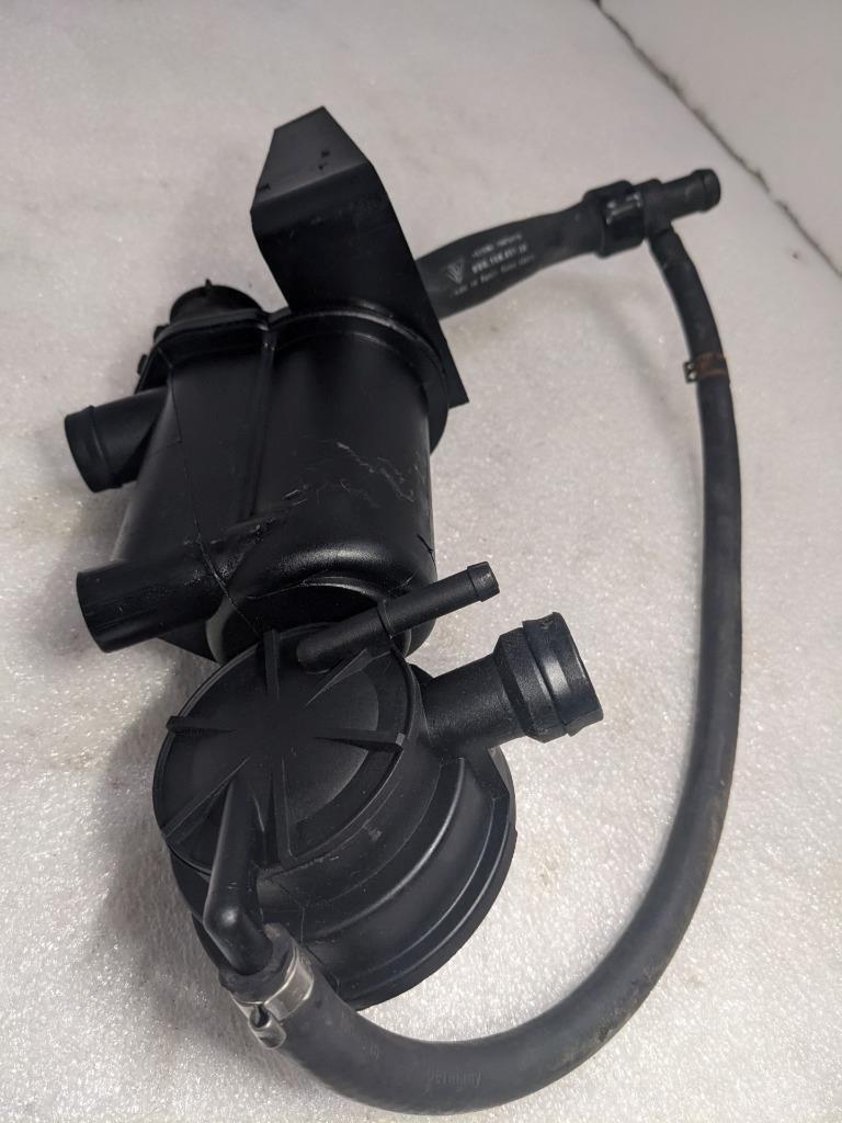 PORSCHE OIL SEPERATOR CRANKCASE VENT VALVE W TUBE 99610702355 USED 996BGL