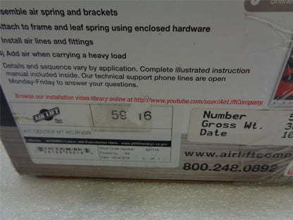 NEW AIR LIFT KIT FOR '83-'12 FORD RANGER/MAZDA B SERIES 59516 R29