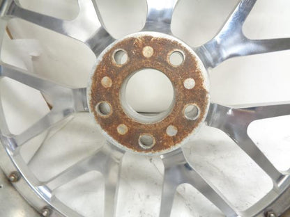 USED CUSTOM SILVER THREE PIECE WHEEL 23X9 5X112 6" BACKSPACE WR