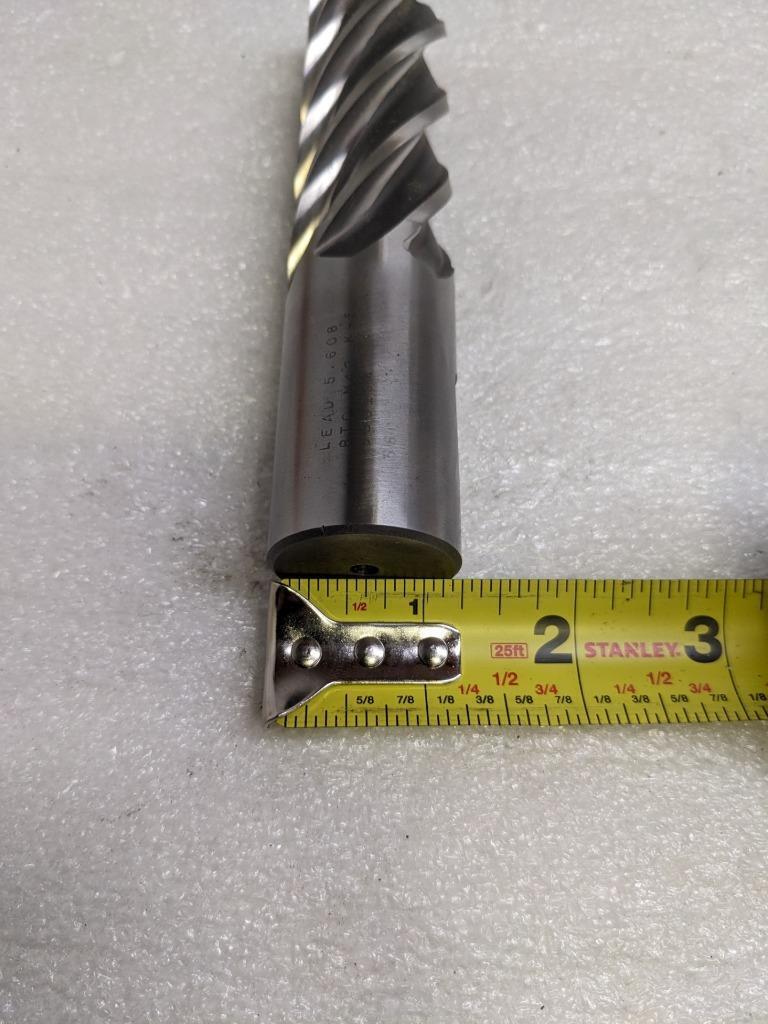 BRUBAKER TOOL 550154 RH END MILL M42 6-FLUTE 1-1/4" DIA. NEW R22T5