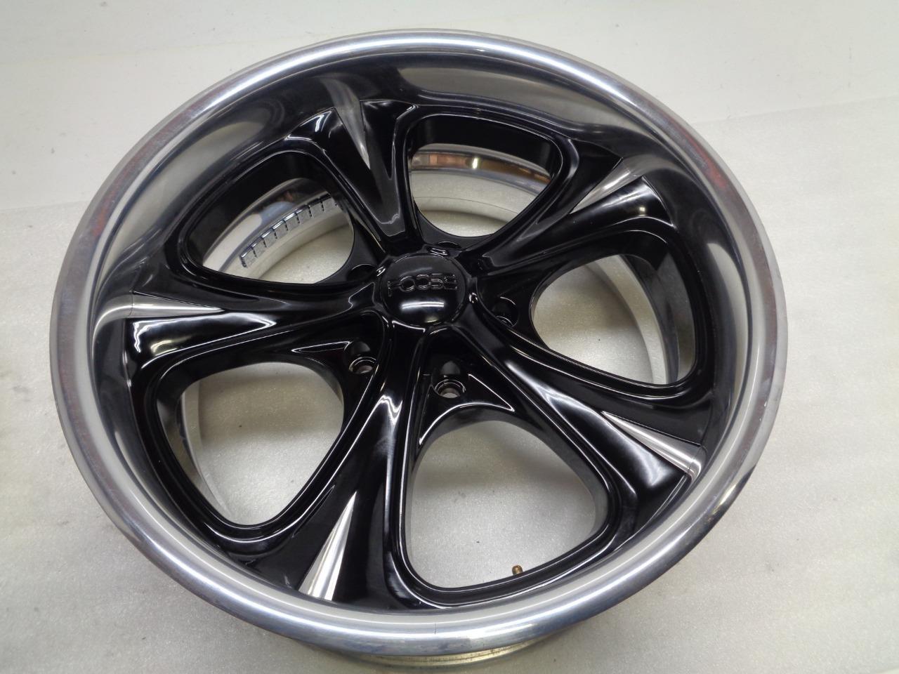 2 NEW FOOSE COUPE F228 BLACK CHROME LIP 18X8 ET-13 5X120.7 F2288806140 SR