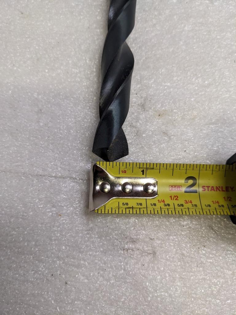 UNBRANDED 45/64" HIGH SPEED DRILL BIT 9-1/2" OAL 6" FLUTE RH HALF CASE NEW D0