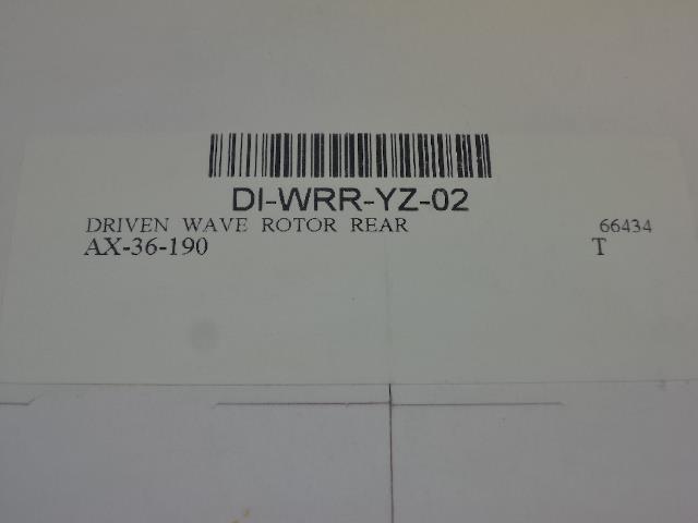 NEW DRIVEN INDUSTRIES WAVE ROTOR REAR DI-WRR-YZ-02 AX-36-190 R16