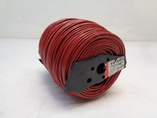 NEW RED COATED SOLID COPPER WIRE 10AWG 1000+ FT REEL 20MILS. INSULATION R35