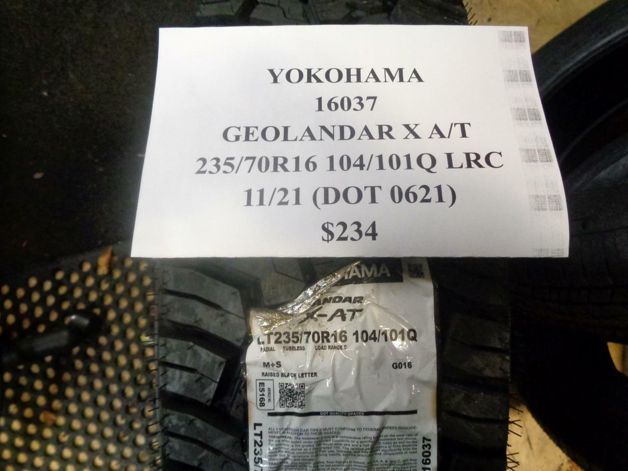 1 NEW YOKOHAMA GEOLANDER X-AT 235 70 16 104/101Q LRC TIRE 16037