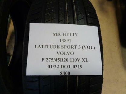 1 NEW MICHELIN Latitude Sport 3 (VOL) VOLVO 275/45R20 110V XL 13891