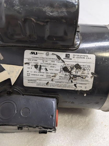 EMERSON C63BXGJH-4538 ELECTRIC FEED MOTOR FOR LIVESTOCK OPERATIONS NEW H2