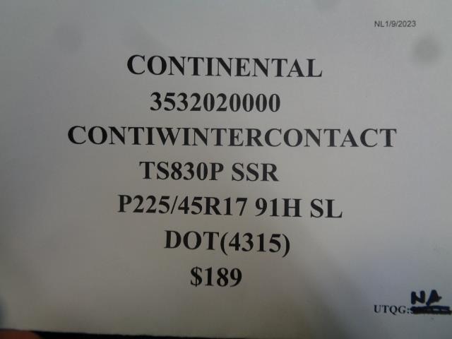 CONTINENTAL CONTIWINTERCONTACT TS830P SSR P 225 45 17 91H SL TIRE 3532020000 BQ1