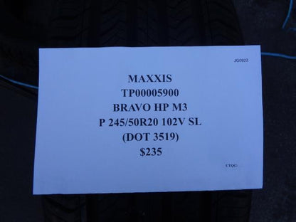 MAXXIS BRAVO HP M3 P 245 50 20 102V SL TIRE TP00005900 SU16