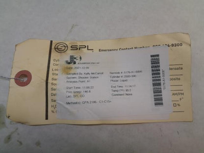 WELKER CONSTANT PRESSURE SAMPLE CYLINDER 21166 R34