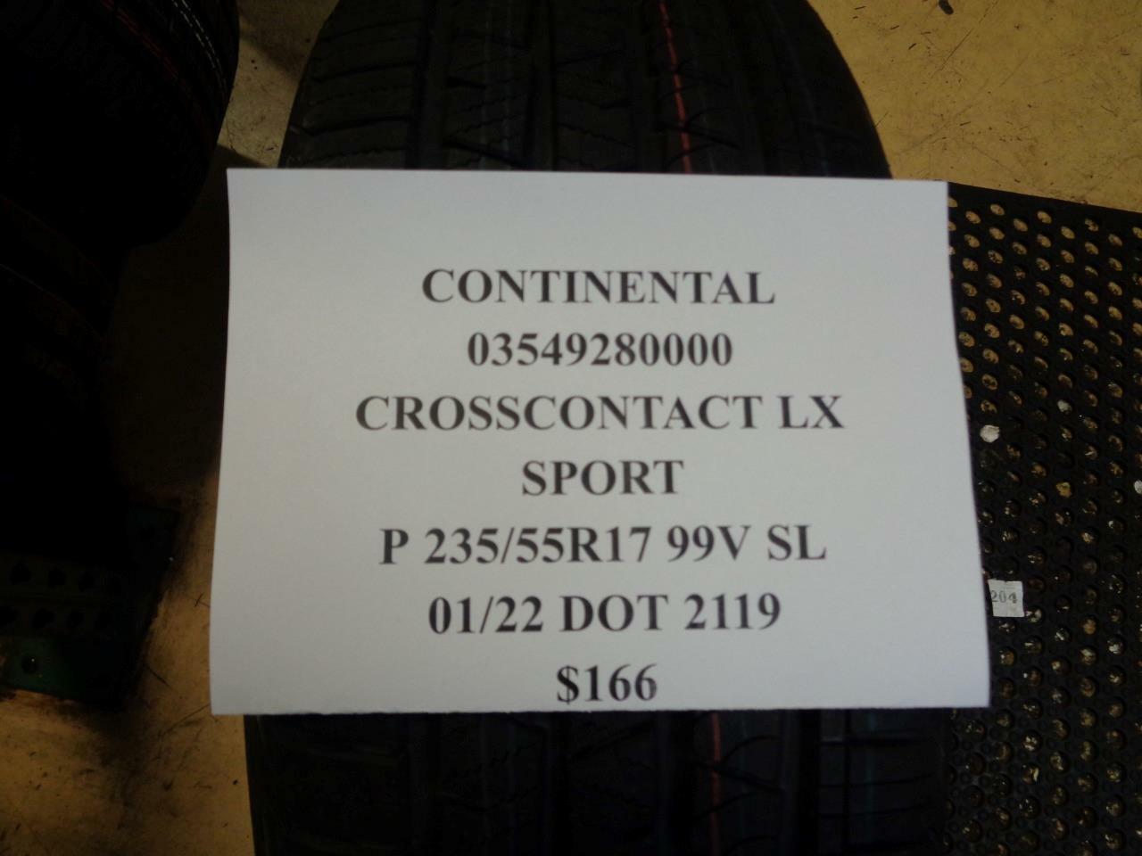1 New Continental CrossContact LX Sport 235/55R17 99V SL 0354928