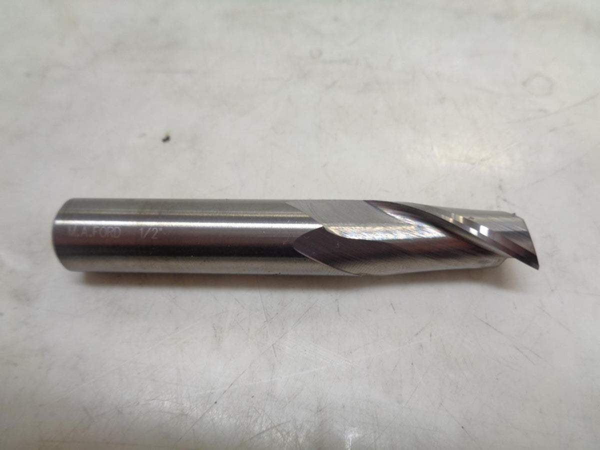 NEW MA FORD 01673607 CARBIDE END MILL 1/2"x1" 2 FLUTE R22T6BG