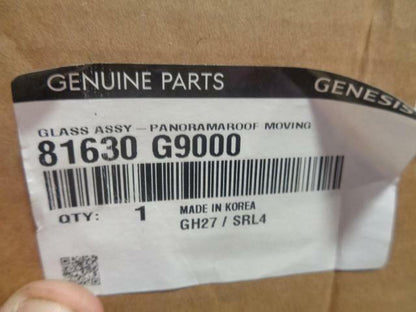 NEW '19-20 HYUNDAI GENESIS G70 PANORAMAROOF MOVING GLASS ASSEMBLY 81630-G9000 SR