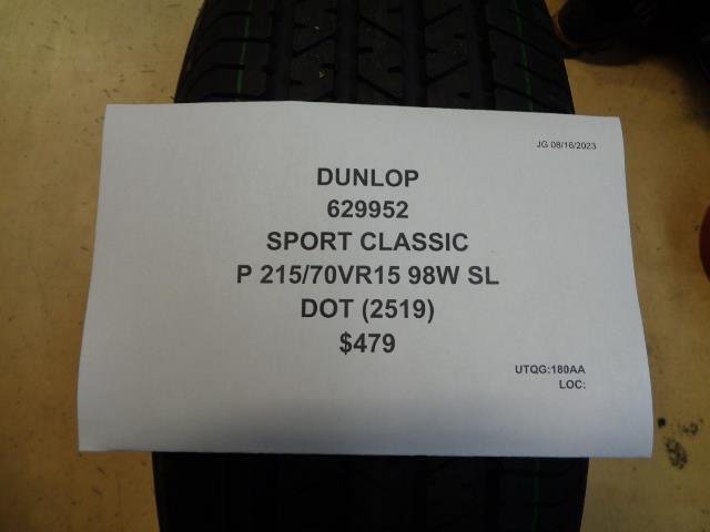 DUNLOP SPORT CLASSIC P 215 70 15 98W SL PERFORMANCE RADIAL TIRE 629952 BQ4