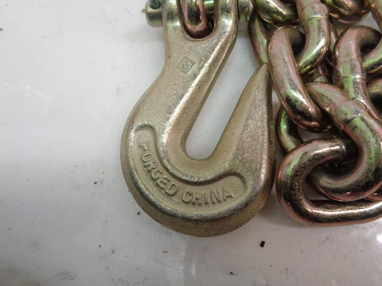 NEW 19 FOOT (225 LINK) STEEL CHAIN W/ 5/16" SX-7 HOOKS R18