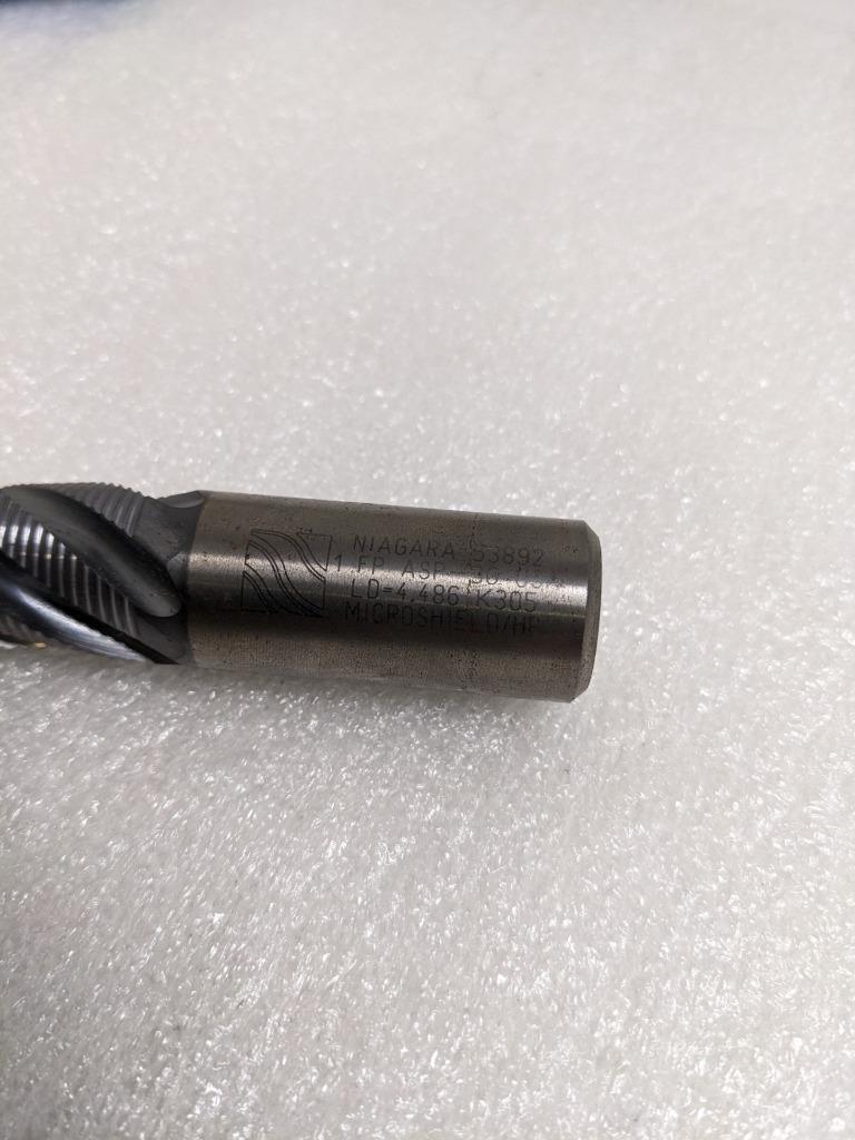 NIAGARA CUTTERS 53892 END MILL 1" DIA 6" CUT 5FL HSCO-PM FP REM TICN NEW R22T5