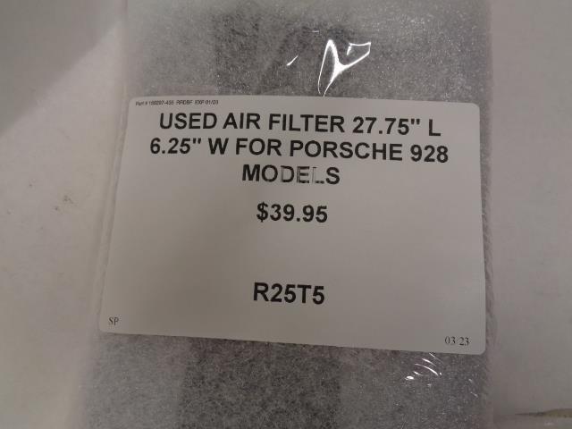 USED AIR FILTER 27.75" L 6.25" W FOR PORSCHE 928 MODELS R25T5
