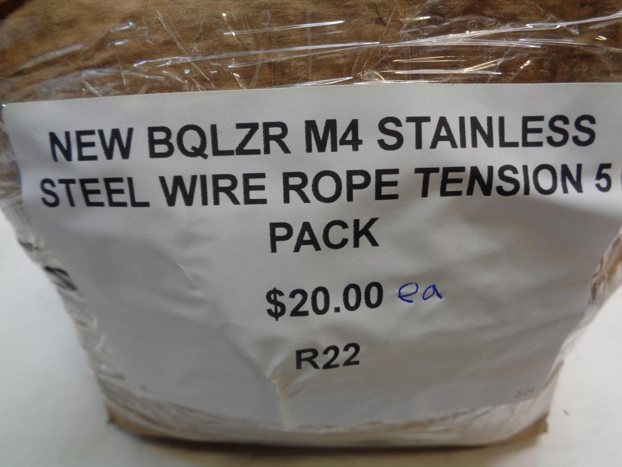 BQLZR M4 Stainless Steel Hook & Eye Wire Rope Tension 5 Pack R22