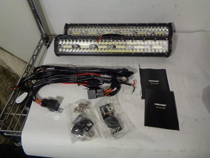 PAIR OF OEDRO 17" 468W TRI ROW LED LIGHT BARS AND WIRING HARNESS OEBO-0029 R16
