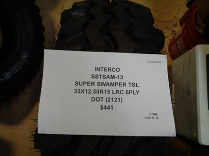 INTERCO SUPER SWAMPER TSL 33 12.5 15 LRC 6PLY MUD TERRAIN TIRE SSTSAM-13 BQ3