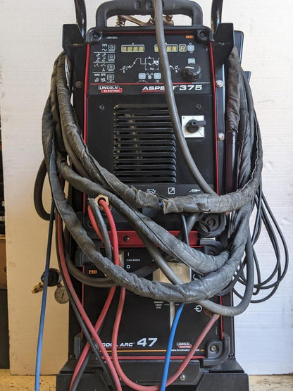 LINCOLN ELECTRIC ASPECT 375 AC/DC READY-PAK WELDING CART K3950-1 BAY3