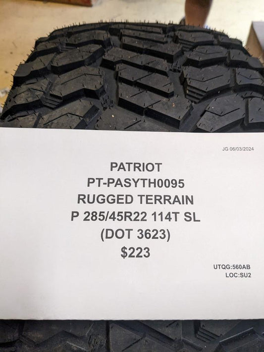 PATRIOT RUGGED TERRIAN LT 37 12.50 20 128Q LRF 12PLY TIRE PASYTH0091 CQ1
