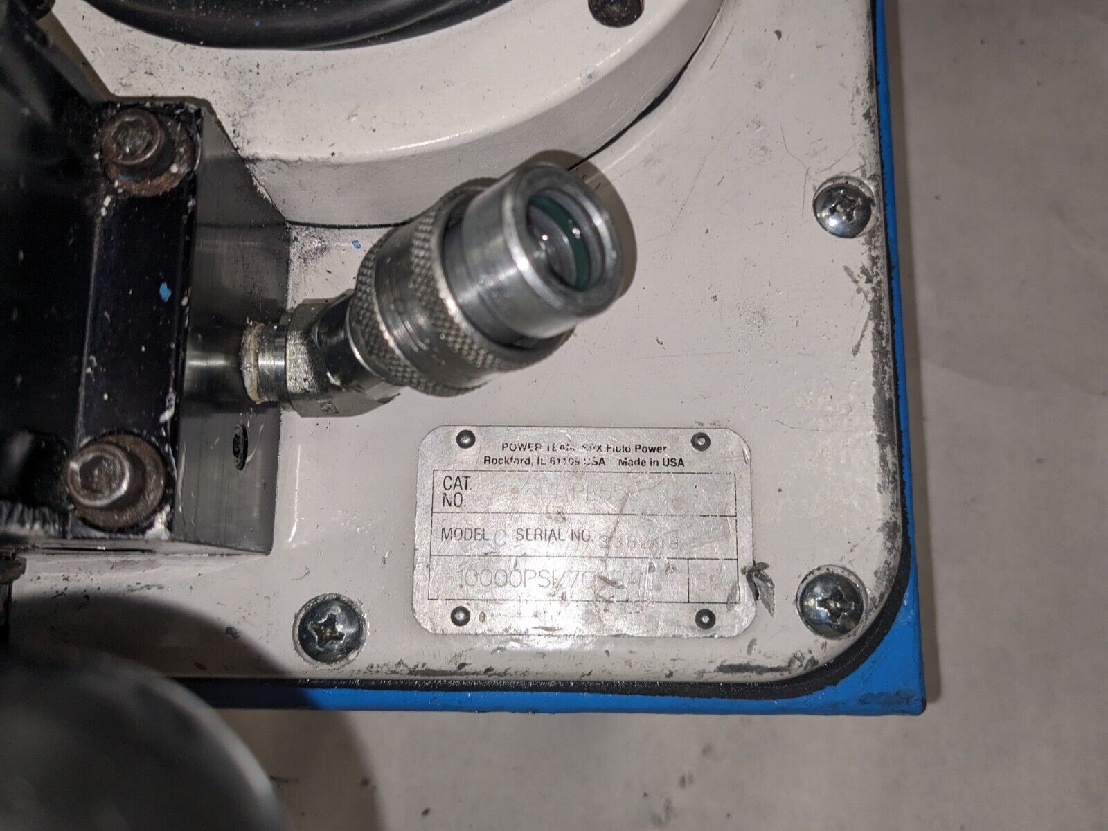 POWER TEAM SPX ELECTRIC HYDRAULIC PUMP PE550 W/ MR571 POST TENSION JACK