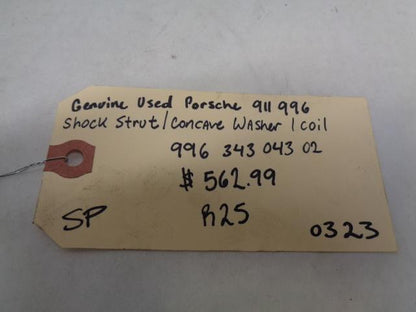 GENUINE USED PORSCHE 911 996 SHOCK STRUT/CONCAVE WASHER/COIL 996 343 043 18 R25