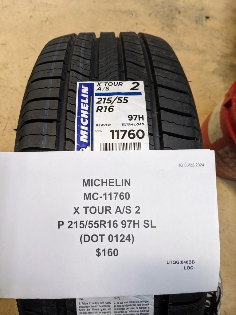 MICHELIN X TOUR A/S 2 P 215 55 16 97H SL TIRE 11760 CQ2