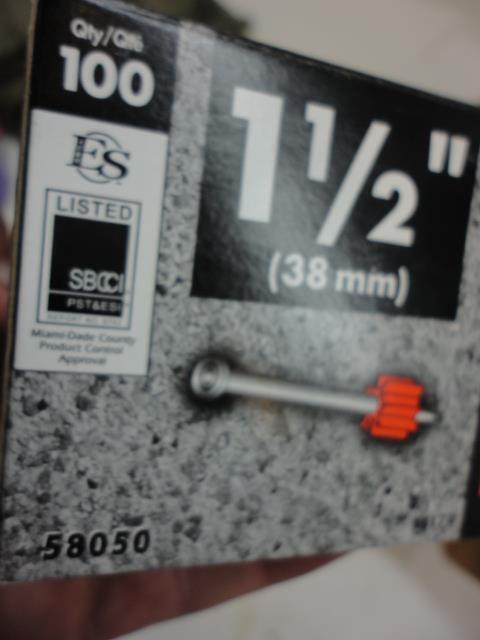 NEW PACK OF 9 REMINGTON 1-1/2 POWER FASTENERS 100 PER CASE 58050 R27