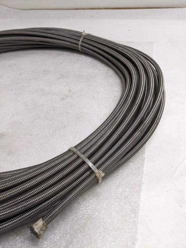 UNBRANDED BRAIDED SS 107' HOSE 3/8" OD 1/4" ID TEFLON LINED NEW R5