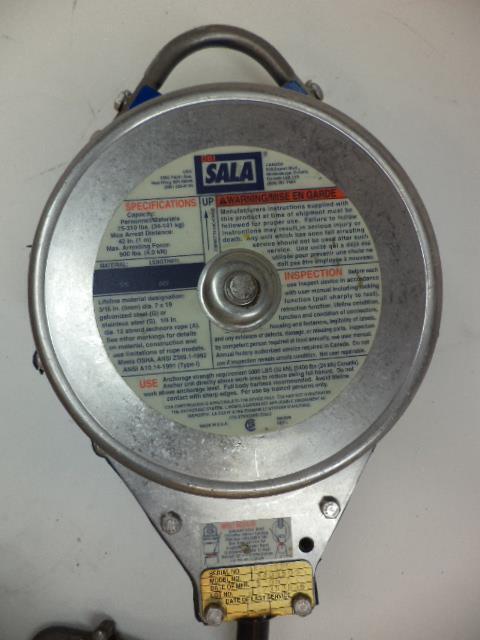 DBI-SALA SELF RETRACTING LIFELINE 85FT GALVANIZED CABLE SEALED 3403501 USED H2