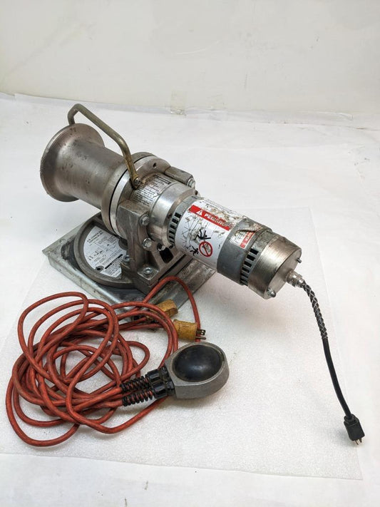 AB CHANCE C308-1170 CAPSTAN HOIST 1000 LB CAPACITY WITH SWIVEL BASE 115V USED H1