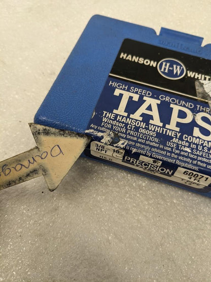HANSON WHITNEY 60071 HIGH SPEED GROUND 3/8-18 THREAD TAPS HS G NEW R22T5