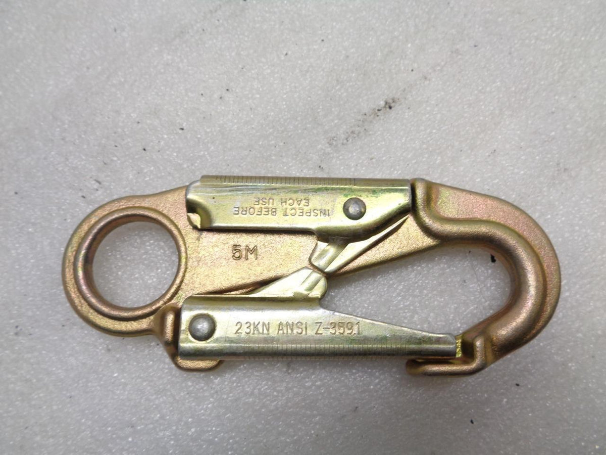 NEW PACK OF 6 AUTO-LOCKING FALL PROTECTION SNAP HOOKS ANSI Z-359.1 COMPLIANT R28