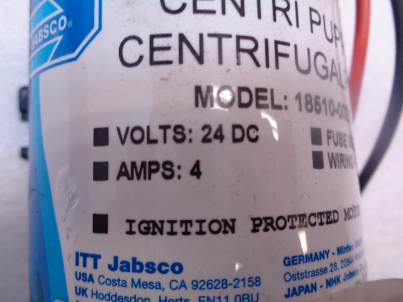 NEW JABSCO CENTRI PUPPY CENTRIFUGAL PUMP 18510-0021 IGNITION PROTECTED MOTOR R13