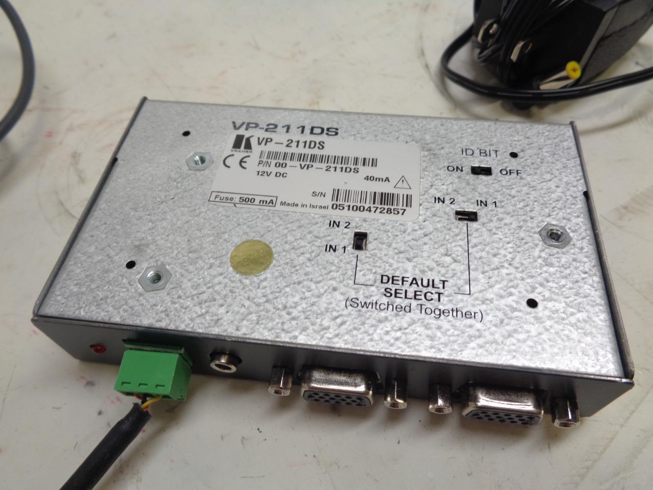 NEW KRAMER TOOLS VP-211DS AUTOMATIC VGA/AUDIO SWITCHER W/ POWER ADAPTER R17