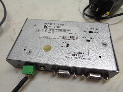 NEW KRAMER TOOLS VP-211DS AUTOMATIC VGA/AUDIO SWITCHER W/ POWER ADAPTER R17