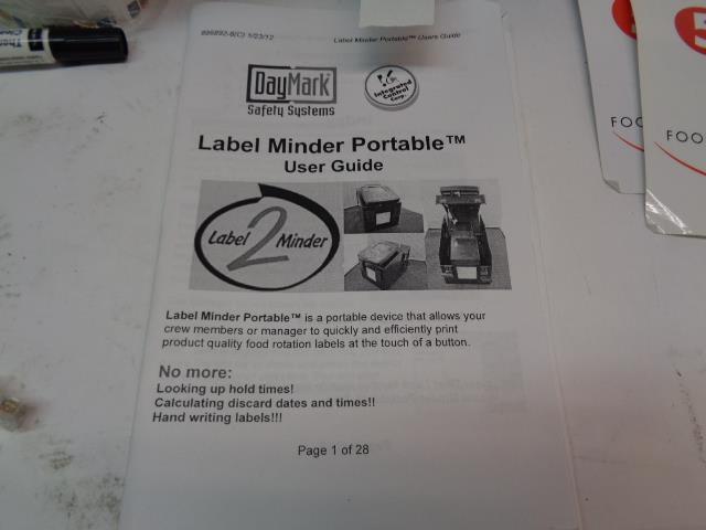 USED DAYMARK SAFETY SYSTEMS PORTABLE LABEL MINDER 2.0 R4