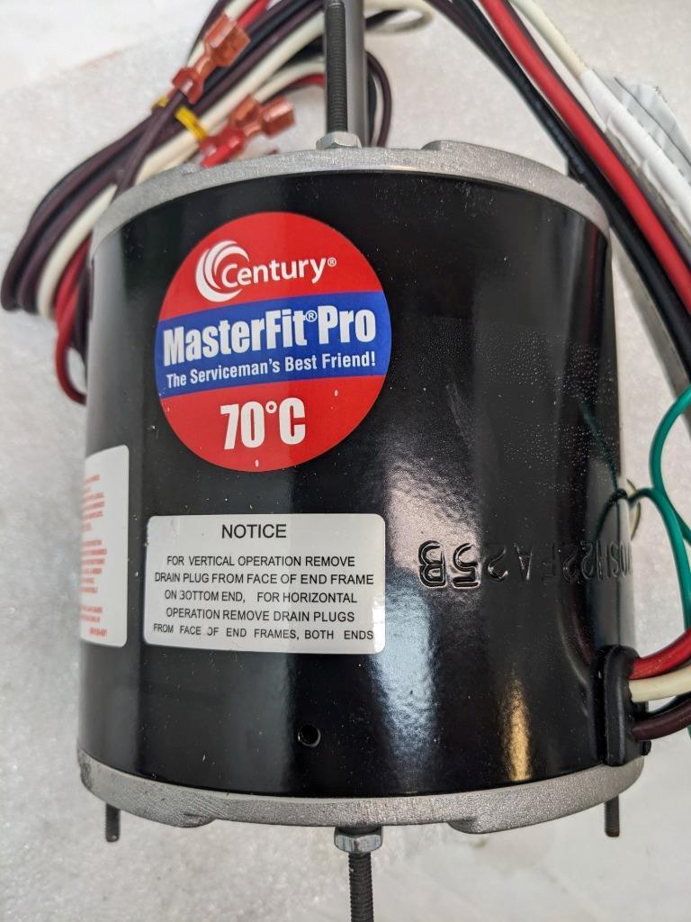 CENTURY FE6001F MASTERFIT PRO CONDENSER FAN MOTOR WITH CAPACITOR NEW R30