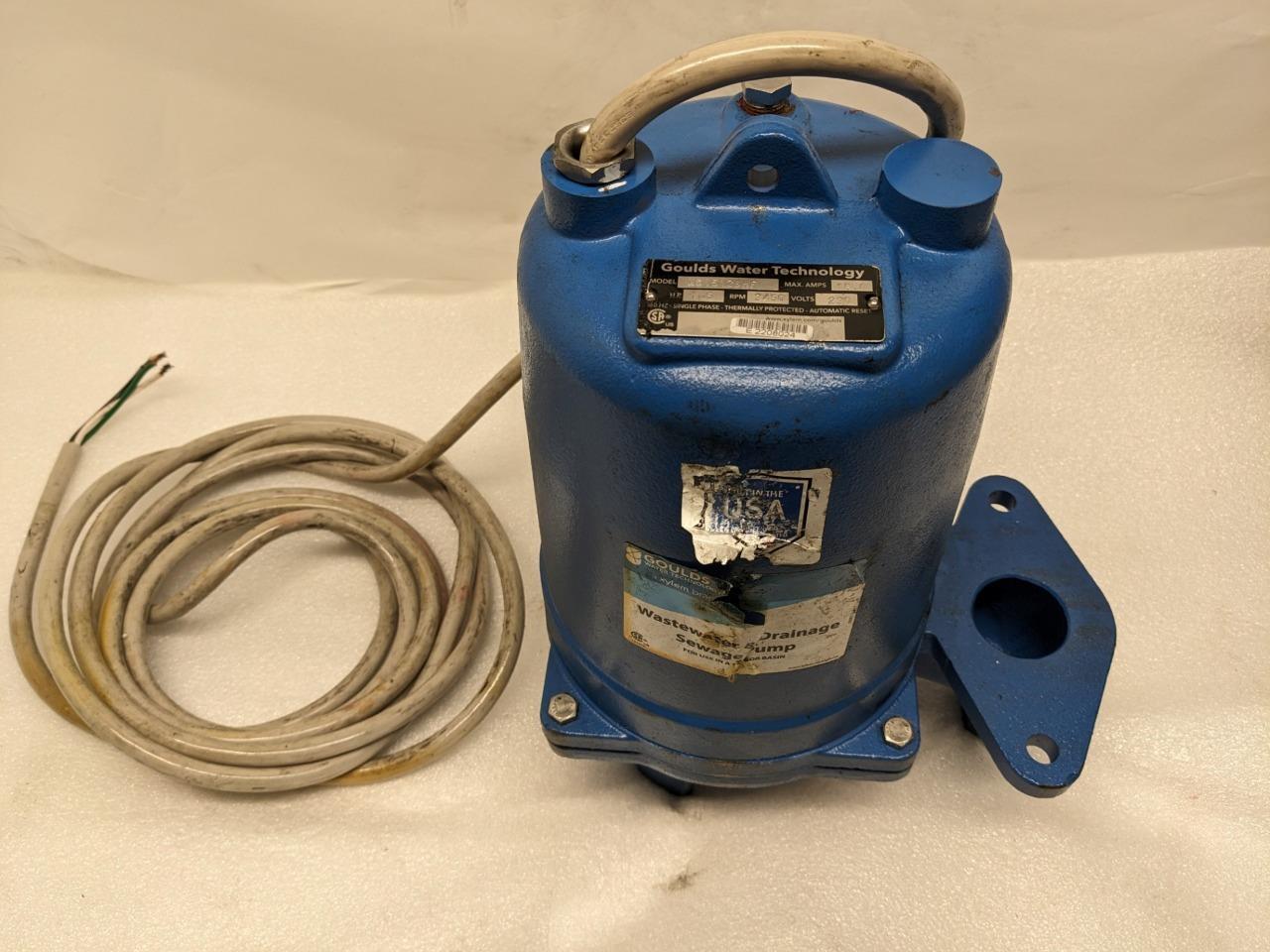 GOULDS WS1512BFH 1.5HP SUBMERSIBLE SEWAGE PUMP SINGLE PHASE 230V NEW  B1B2