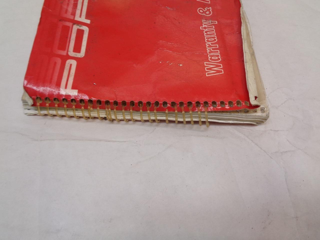 GENUINE 1989 PORSCHE 944 WARRANTY & MAINTENANCE BOOK R25