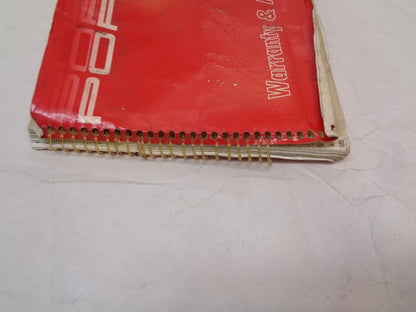 GENUINE 1989 PORSCHE 944 WARRANTY & MAINTENANCE BOOK R25