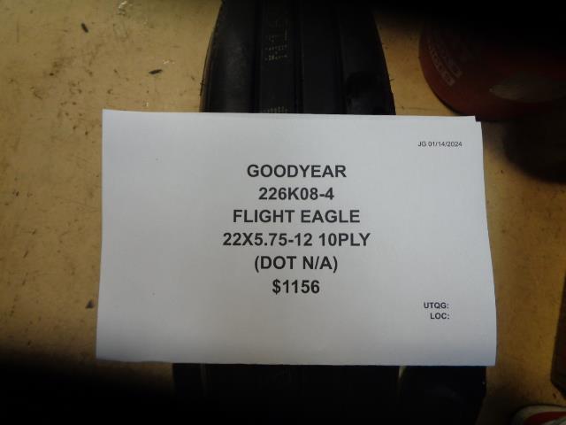 GOODYEAR FLIGHT EAGLE 22 5.75 12 10PLY TIRE 226K08-4 CQ1