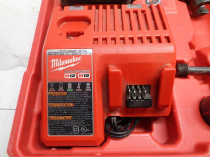 USED MILWAUKEE M18 10 TON KNOCKOUT TOOL FULL KIT W/ BATTERIES/CHARGER 2672-22