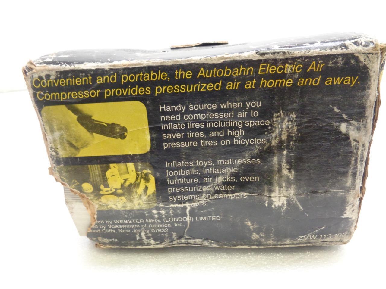 GENUINE VINTAGE NEW AUTOBAHN ELECTRIC AIR COMPRESSOR ZVW113103 IN BOX SR