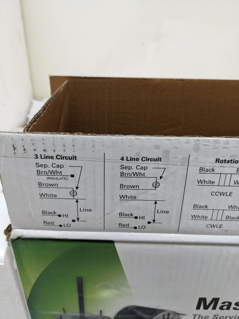 CENTURY FE6001F MASTERFIT PRO CONDENSER FAN MOTOR WITH CAPACITOR NEW R30