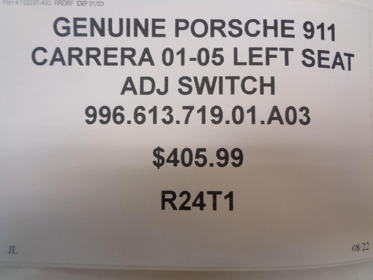 GENUINE PORSCHE 911 CARRERA 01-05 LEFT SEAT ADJ SWITCH 996.613.719.01.A03 R24T1