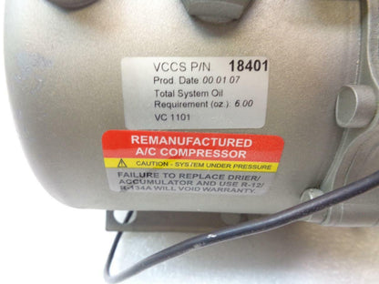 REMAN 4 SEASONS 18401 AC COMPRESSOR (UNKNOWN FITMENT) R2
